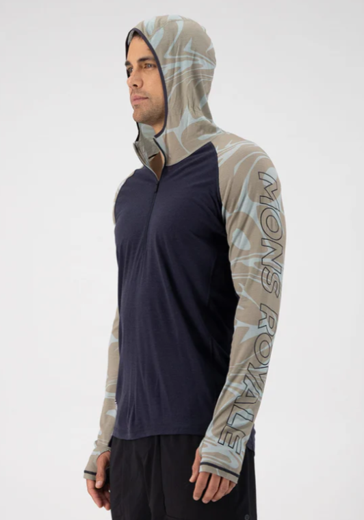 Mons Royale Mens Temple Merino Long-Sleeve Hood