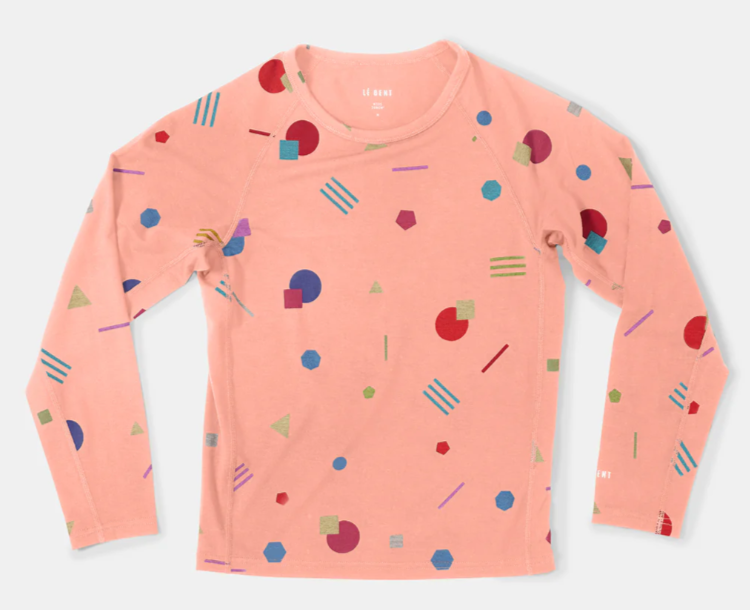 Le Bent Kids Confetti Midweight Raglan Base Layer
