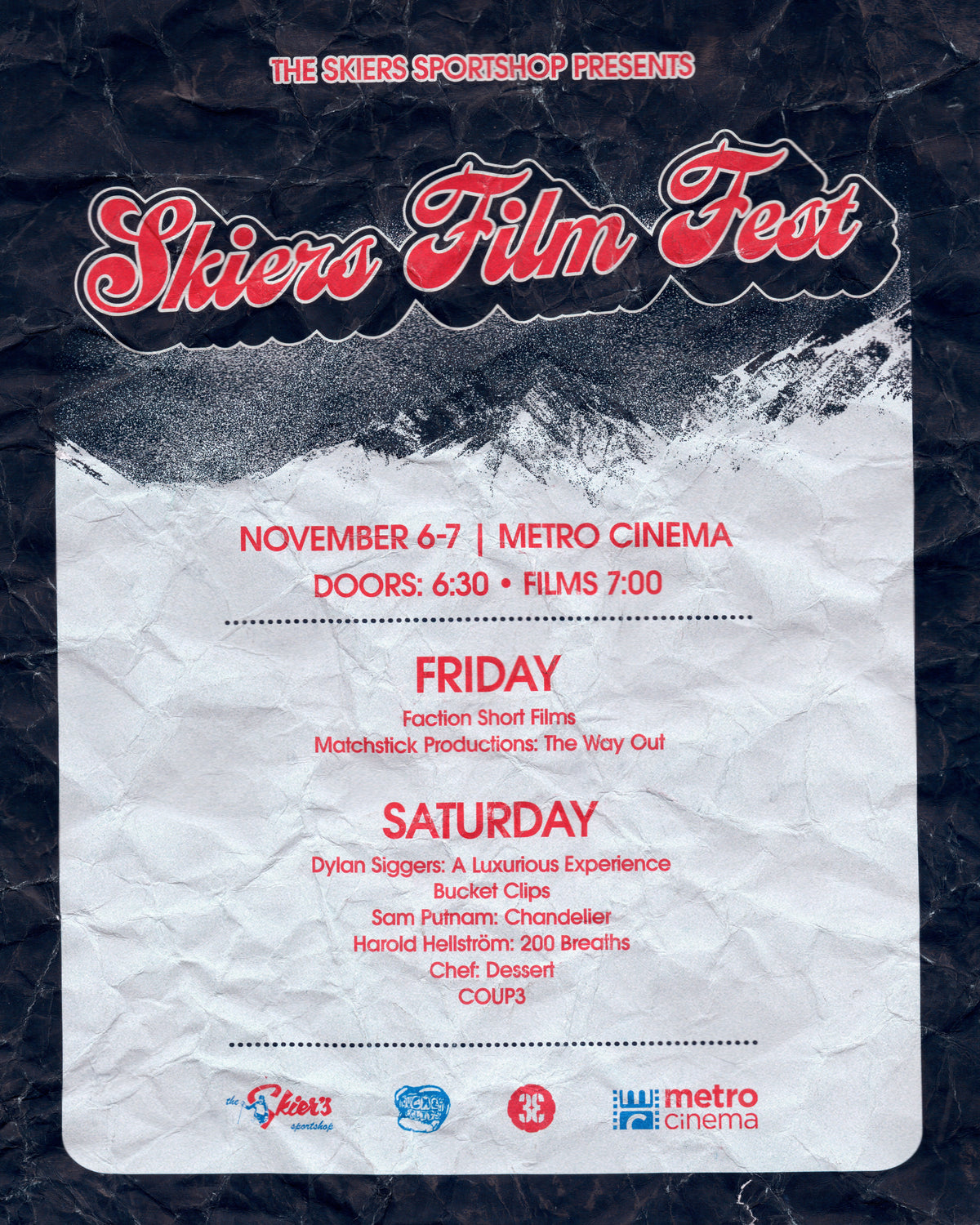 Skier's Film Fest - BOTH NIGHTS