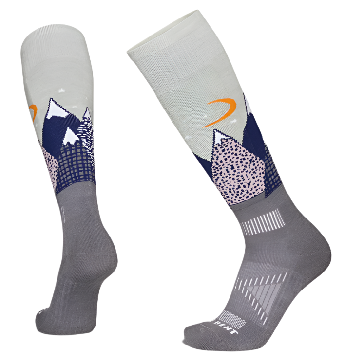 Le Bent Kids Snowy Mountains Light Cushion Snow Sock