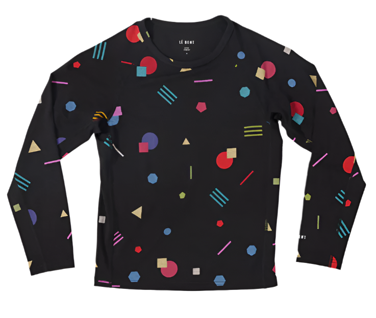Le Bent Kids Confetti Midweight Raglan Base Layer