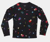 Le Bent Kids Confetti Midweight Raglan Base Layer