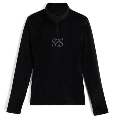 Spyder Women's Society Shimmer Bug Zip T-Neck