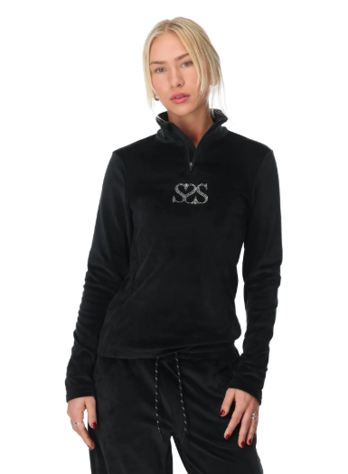 Spyder Womens Society Shimmer Bug Zip T Neck